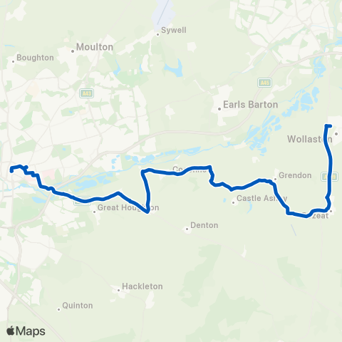 Cogenhoe and Whiston Parish Council  map