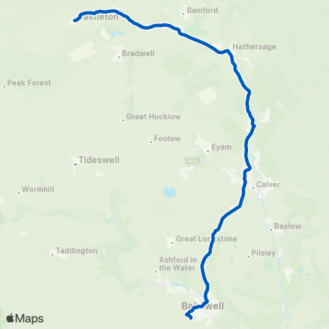 Andrews of Tideswell  map