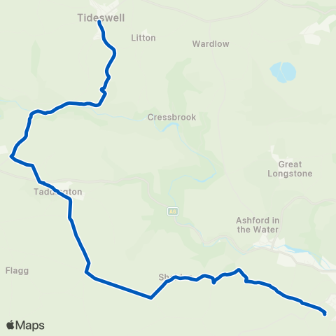 Andrews of Tideswell  map