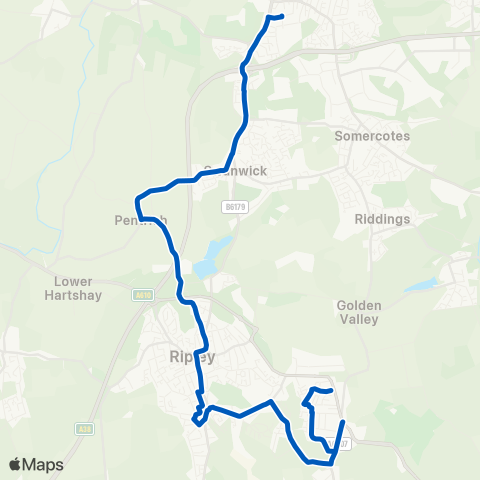 Derbyshire Community Transport  map