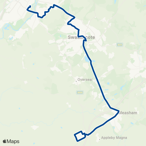 Diamond Bus East Midlands  map