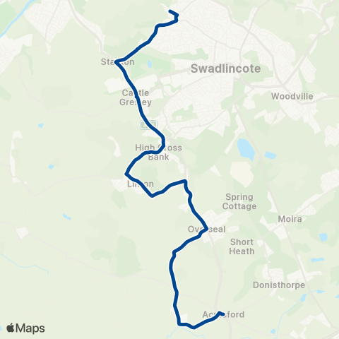 Diamond Bus East Midlands  map