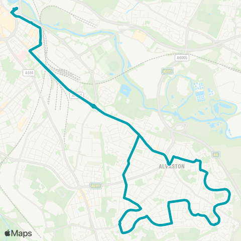 Arriva Derby  map