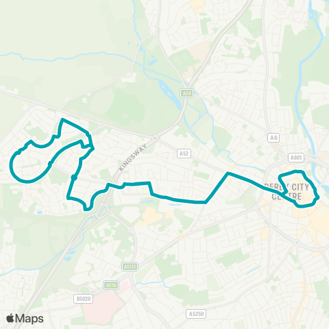 Arriva Derby  map