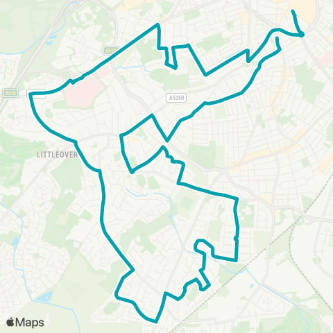 Arriva Derby  map