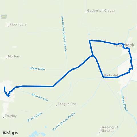 Delaine Buses  map