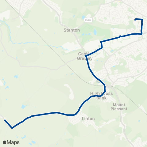 Diamond Bus East Midlands  map