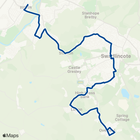 Diamond Bus East Midlands  map