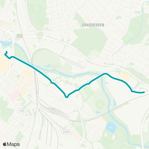 Arriva Derby  map