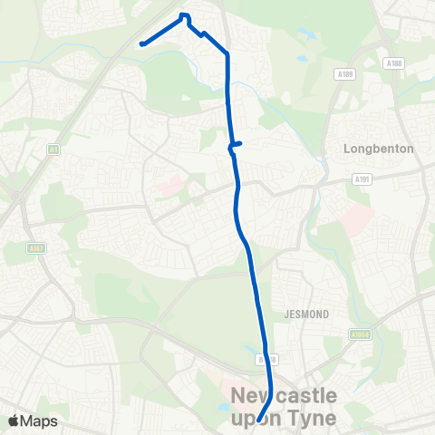 Gateshead Central Taxis  map