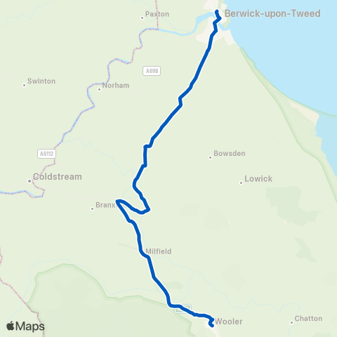 Borders Buses  map