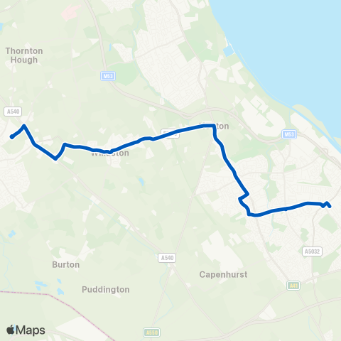 Aintree Coachlines  map