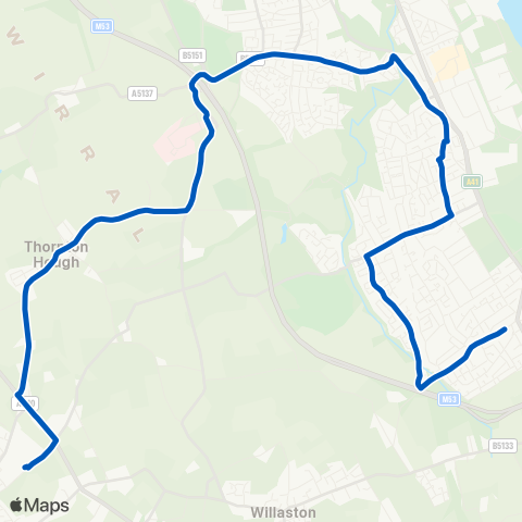 Aintree Coachlines  map