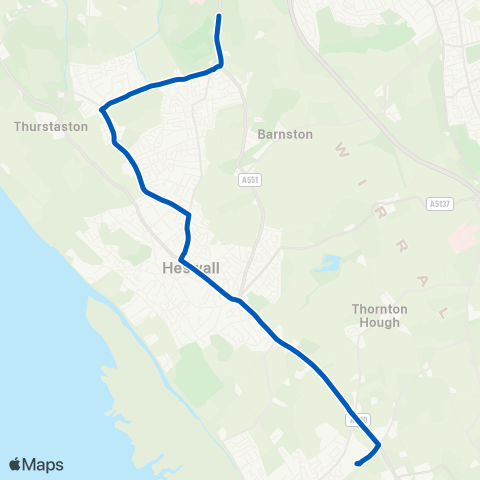 Aintree Coachlines  map