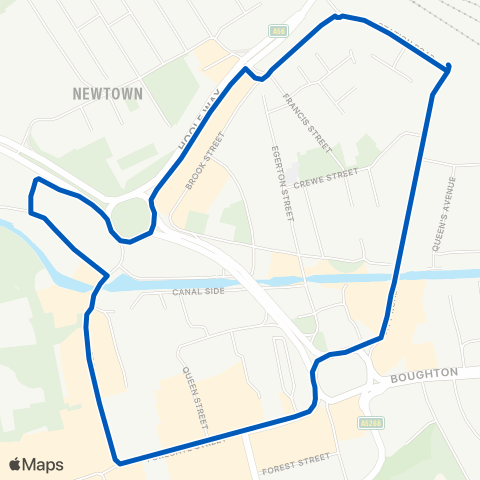 Aintree Coachlines  map