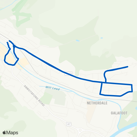 Borders Buses Galashiels Transport Interchange (Stance 5) - Galashiels Transport Interchange (Stance 5) map