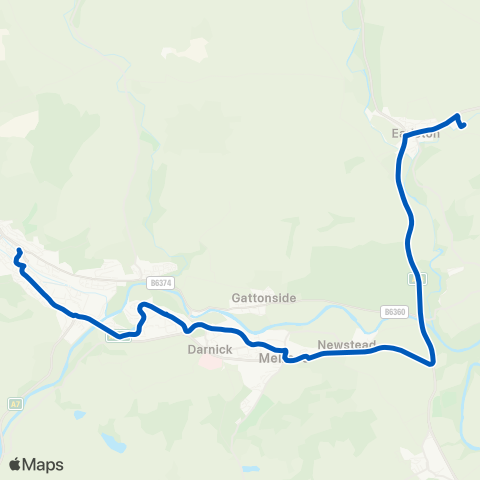 Borders Buses Earlston HS Campus - Stance 8 (Stance 8) map