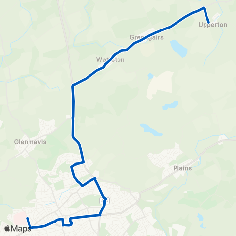 ARG Travel Monklands General Hosp - The Crescent map