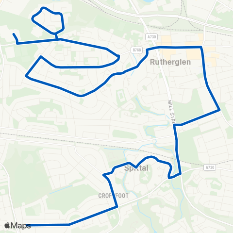 ARG Travel Thorncroft Dr - Toryglen Asda Car Park map