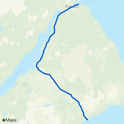 Caledonian MacBrayne Claonaig Ferry Term - Lochranza Arran Ferry Term map