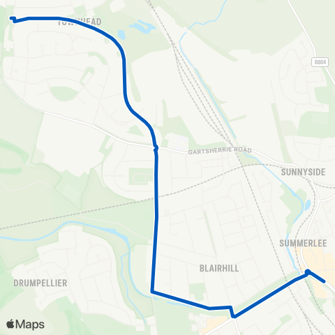 ARG Travel Bus Stance - Gartcloss Road map