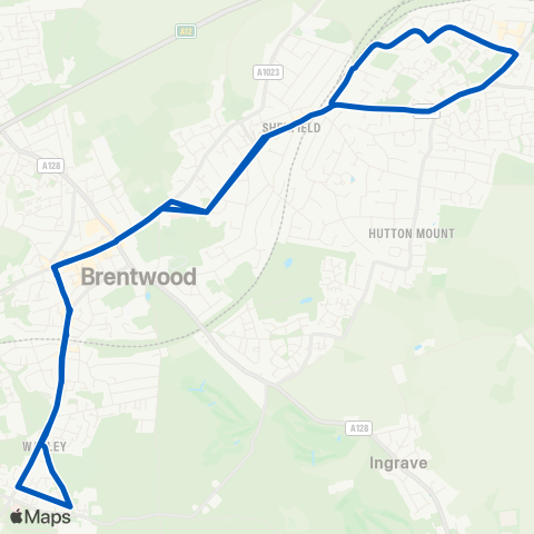 Brentwood Community Transport  map