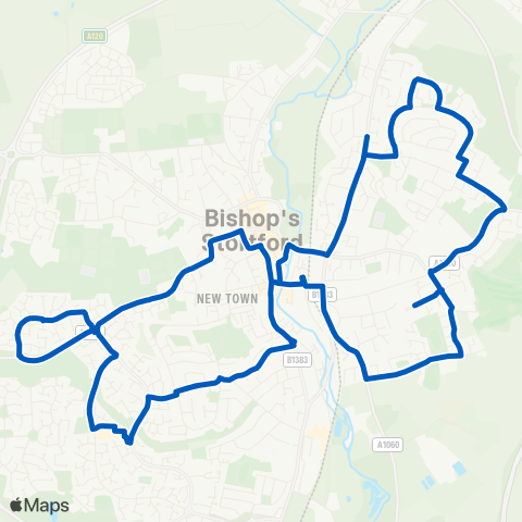 Bishops Stortford Community Transport  map