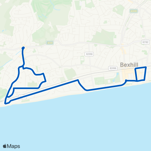 Bexhill Community Bus  map