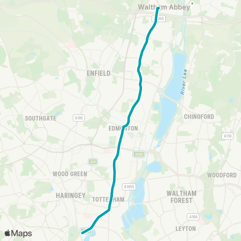 Arriva London North  map