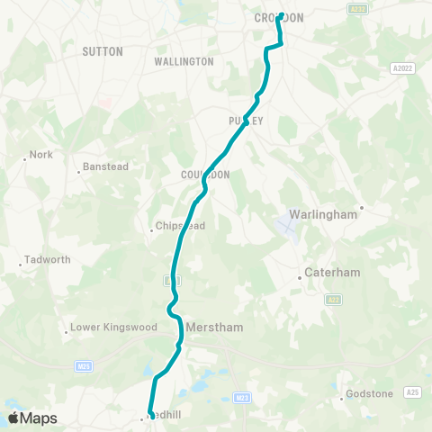 Arriva London South  map