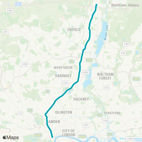 Arriva London North  map