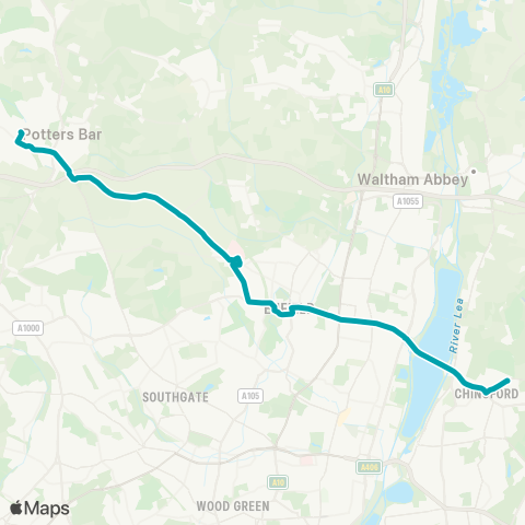 Arriva London North  map