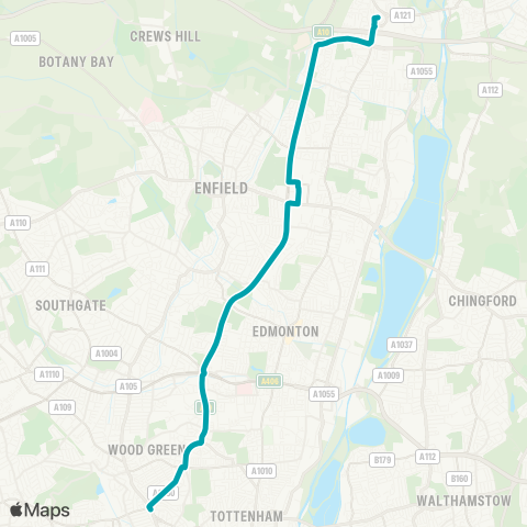 Arriva London North  map