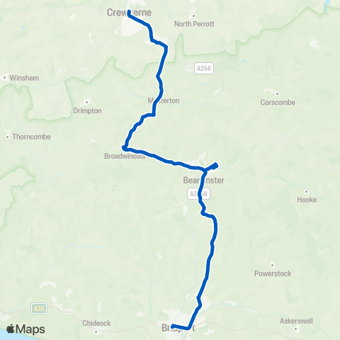 Beaminster Town Council  map