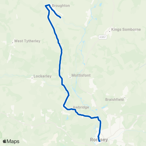 Broughton & Mottisfont Community Bus  map