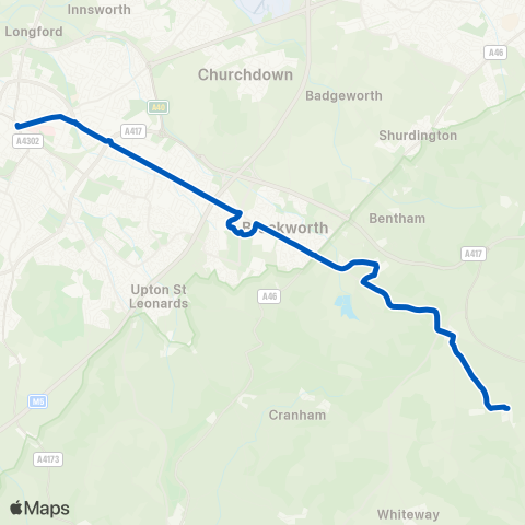 Cheltenham Community Transport  map