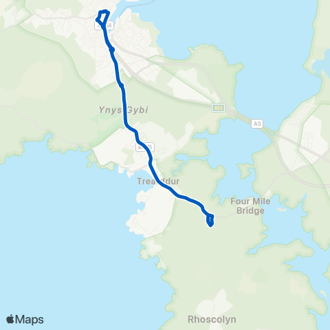 Gwynfor Coaches  map