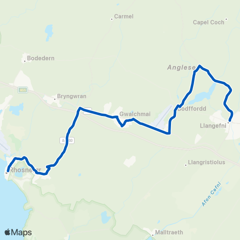 Gwynfor Coaches  map