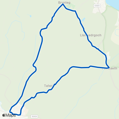 Gwynfor Coaches  map