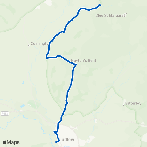 Caradoc Coaches  map