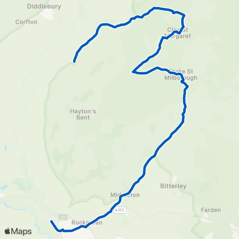 Caradoc Coaches  map