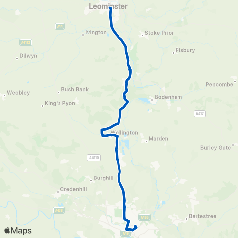 Lugg Valley Travel  map