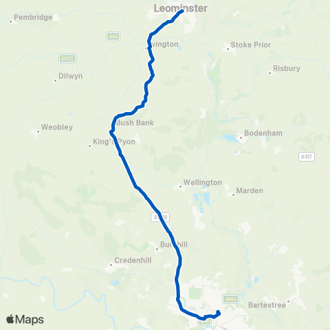 Lugg Valley Travel  map