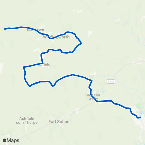 High Suffolk Community Transport  map