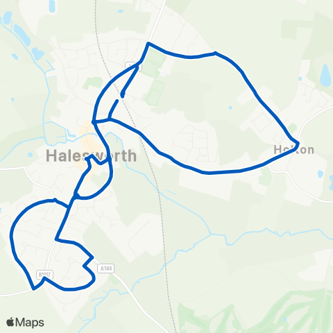 Halesworth Area Community Transport  map