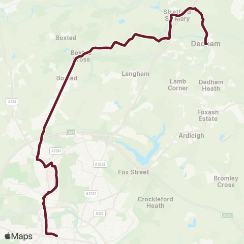 Hedingham & Chambers  map