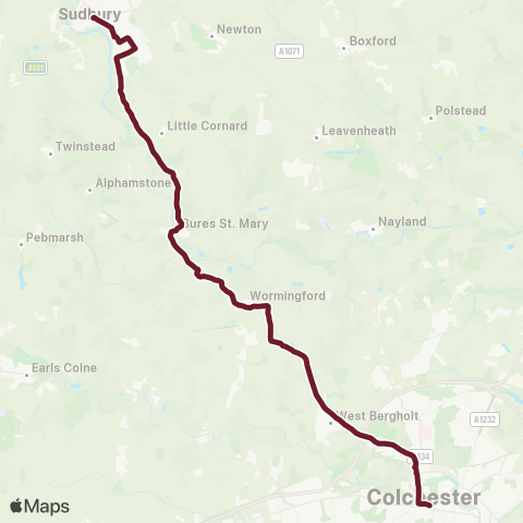 Hedingham & Chambers  map