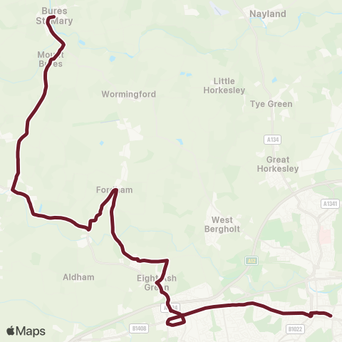 Hedingham & Chambers  map