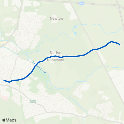 Lilbourne Community Bus  map