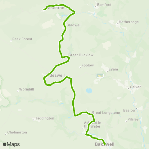 Hulleys of Baslow  map